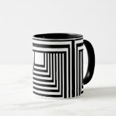 Mug Bande noire et blanche (Devant droit)