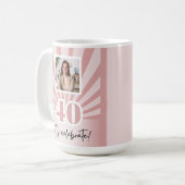 Mug Bande rose personnalisée à 40e anniversaire (Devant gauche)