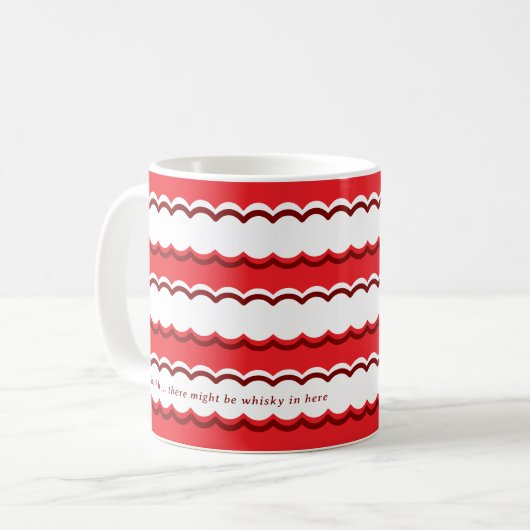 Mug Bande rouge et blanche en gras (Devant gauche)