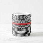 Mug Bande Rouge Noir Et Blanc (Centre)