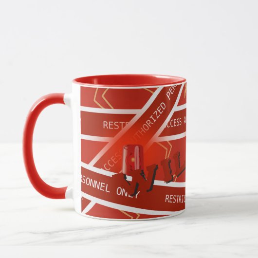 Mug Bande rouge Sécurité électrique pour les construct (Gauche)