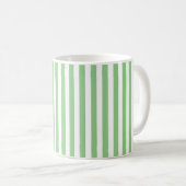 Mug Bande verticale blanche et verte Vintage (Devant droit)