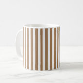 Mug Bande verticale Brown et blanche (Devant gauche)