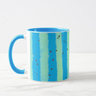 Mug Bande verticale moderne en bleu ciel