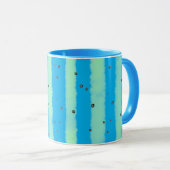 Mug Bande verticale moderne en bleu ciel (Devant droit)