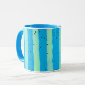 Mug Bande verticale moderne en bleu ciel (Devant gauche)