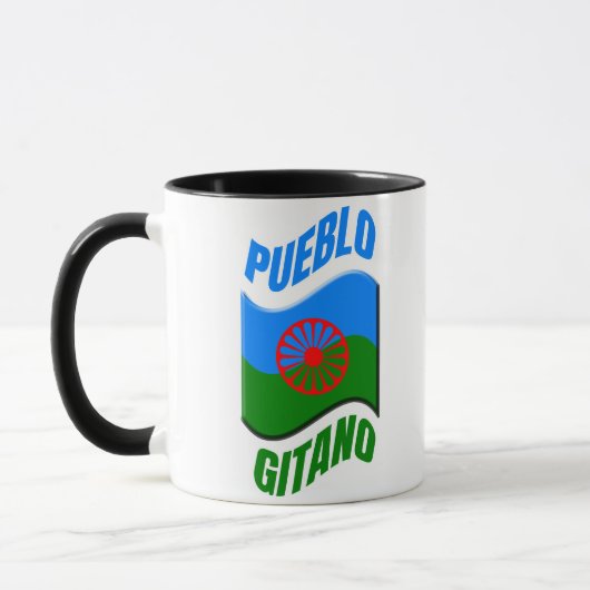 Mug Bandera gitana. Taza original personalizada.  (Gauche)