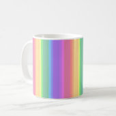 Mug Bandes arc-en-ciel pastel (Devant gauche)