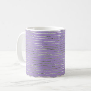 Mug Bandes Argentées Violettes Lavande