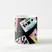Mug Bandes audio rétro, style motif des années 80. (Centre)