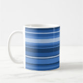 Mug Bandes bleu monogramme (Gauche)