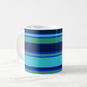 Mug Bandes bleues et vertes (Devant gauche)