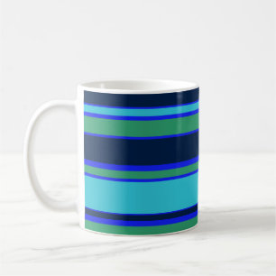 Mug Bandes bleues et vertes