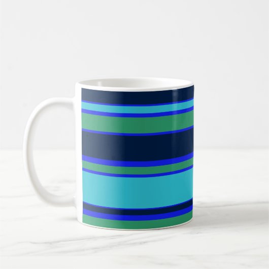 Mug Bandes bleues et vertes (Gauche)