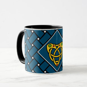 Mug Bandes/brassées/brassées/brassées, noeud de coeur