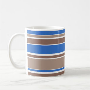 Mug Bandes Brown et bleues