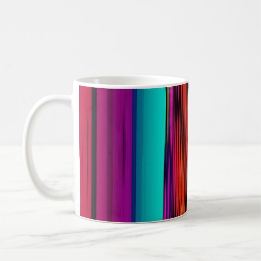 Mug Bandes colorées 717 Art Abstrait (Gauche)