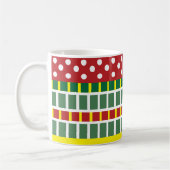 Mug Bandes colorées Polka Motif géométrique (Gauche)
