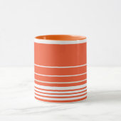 Mug Bandes complexes - Orange et Blanc (Centre)
