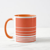 Mug Bandes complexes - Orange et Blanc (Gauche)