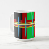 Mug Bandes d'art moderne soignées abstraites (Devant gauche)