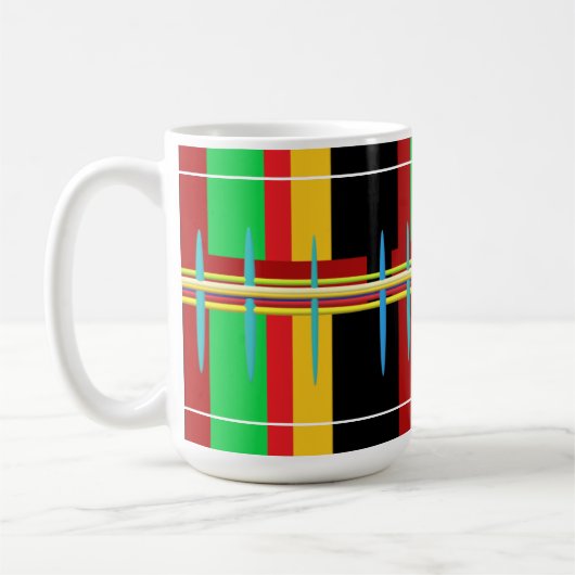 Mug Bandes d'art moderne soignées abstraites (Gauche)