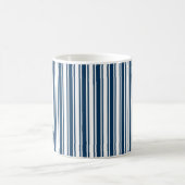 Mug Bandes de bonbons bleu et blanc marine (Centre)