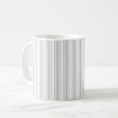 Mug Bandes de bonbons gris clair et blanc (Devant gauche)