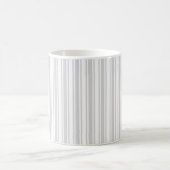 Mug Bandes de bonbons gris clair et blanc (Centre)