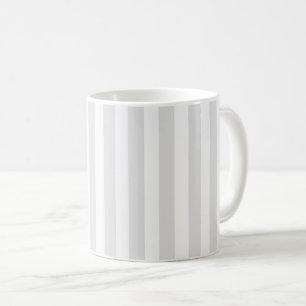Mug Bandes de bonbons gris clair et blanc
