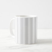 Mug Bandes de bonbons gris clair et blanc (Devant gauche)