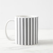 Mug Bandes de bonbons grises et blanches (Gauche)