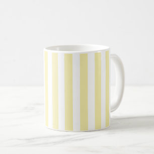 Mug Bandes de bonbons jaunes et blancs