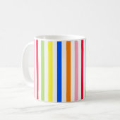 Mug Bandes de bonbons multicolores (Devant gauche)