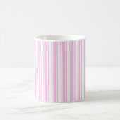 Mug Bandes de bonbons rose clair et blanc (Centre)