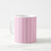 Mug Bandes de bonbons rose pâle (Devant gauche)