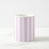 Mug Bandes de bonbons rose pâle et blanc (Centre)