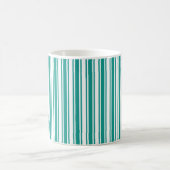 Mug Bandes de bonbons turquoises et blanches (Centre)