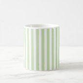 Mug Bandes de bonbons vert pâle et blanc (Centre)