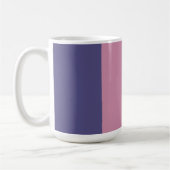 Mug Bandes de couleurs violettes (Gauche)