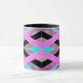 Mug Bandes de croisement géométriques violettes roses  (Centre)