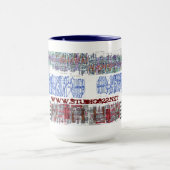 Mug bandes de griffonnage (Centre)