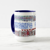 Mug bandes de griffonnage (Devant gauche)