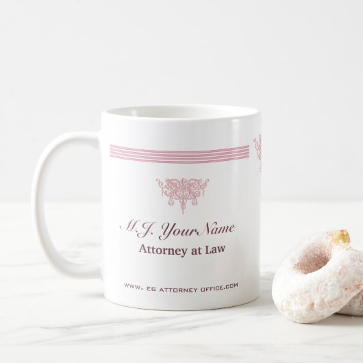 Mug Bandes de luxe procureur et emblème de la Justice (Avec donut)