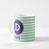 Mug Bandes de menuiserie de nom personnalisé (Devant gauche)