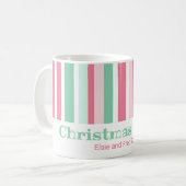 Mug Bandes de Noël Colorées (Devant gauche)
