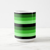 Mug Bandes de nuances de vert avec du noir (Centre)