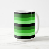 Mug Bandes de nuances de vert avec du noir (Devant droit)