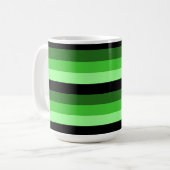 Mug Bandes de nuances de vert avec du noir (Devant gauche)