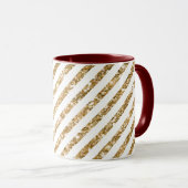 Mug Bandes de Parties scintillant d'or (Devant droit)